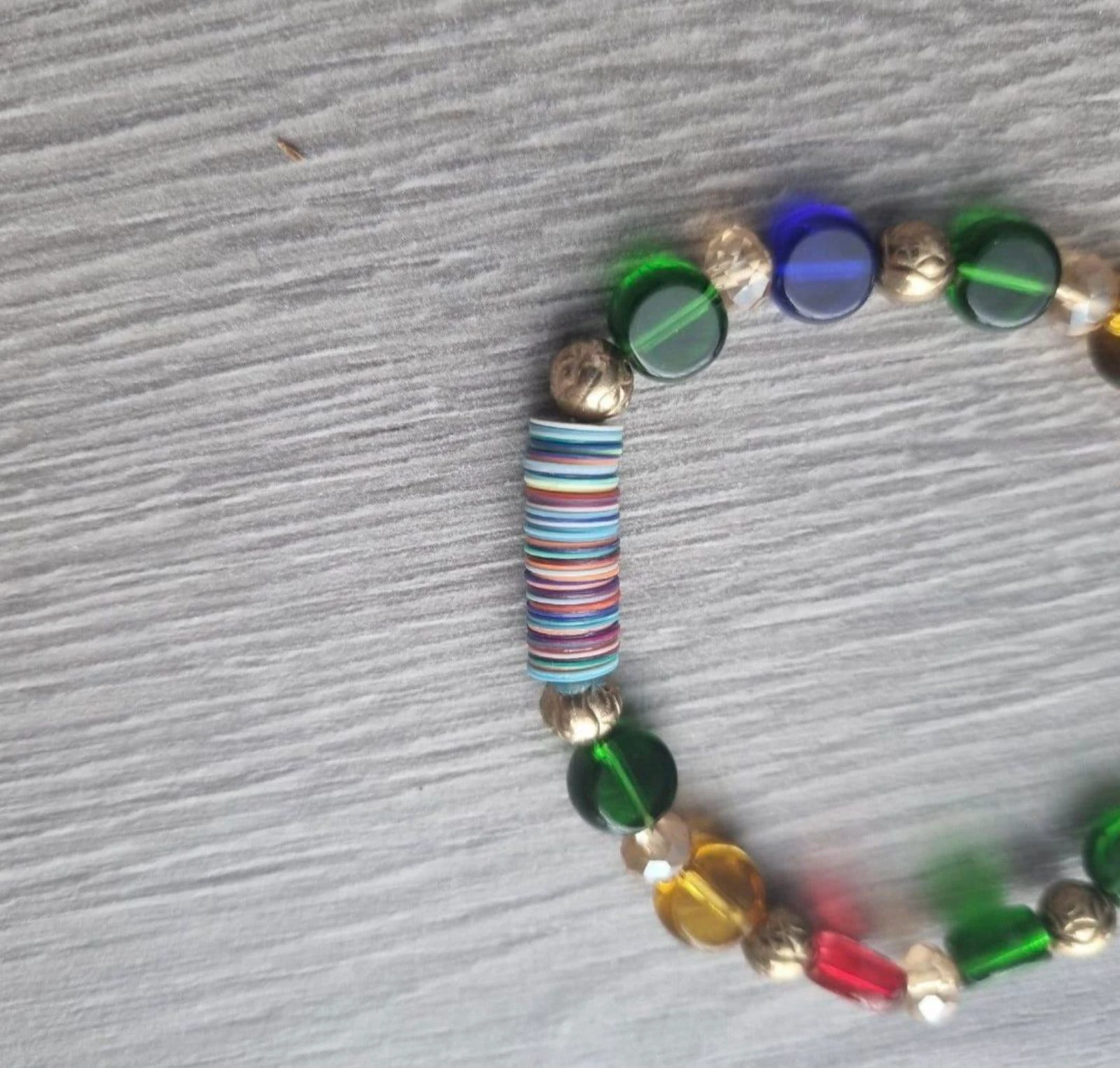 Bracelet coloré à perles avec perles de verre & Katsuki / Perles à disque – Boho / Été – photo 5